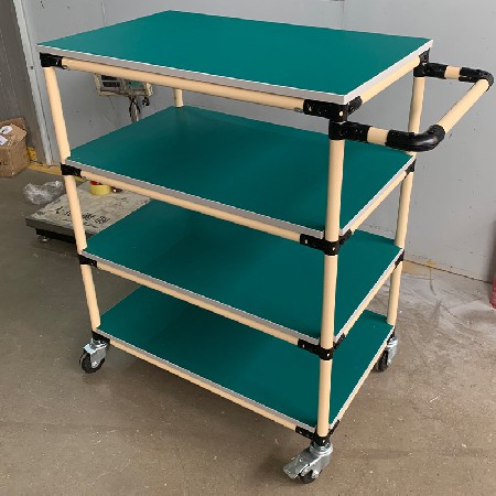 批發周轉車工作臺 多層精益管周轉車 牢固穩定多層精益管貨架