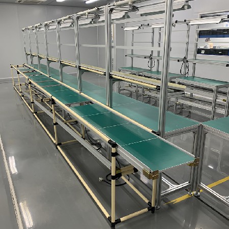 單邊帶燈鋁型材工作臺(tái)鋁合金實(shí)驗(yàn)臺(tái)電子車間操作臺(tái)鋁型材流水線