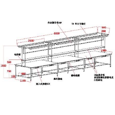 鋁合金工作臺(tái)批發(fā) 車間框架流水線工作桌 防靜電木板工作臺(tái)