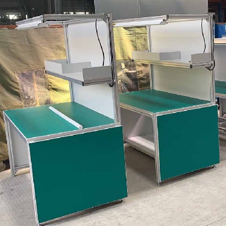 鋁型材工作臺(tái)條形電子車間操作臺(tái)防靜電鋁型材流水線防靜電工作臺(tái)