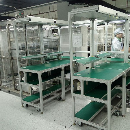 鋁型材電子車間流水線 LED燈組裝線鋁材皮帶流水線平板工作臺批發